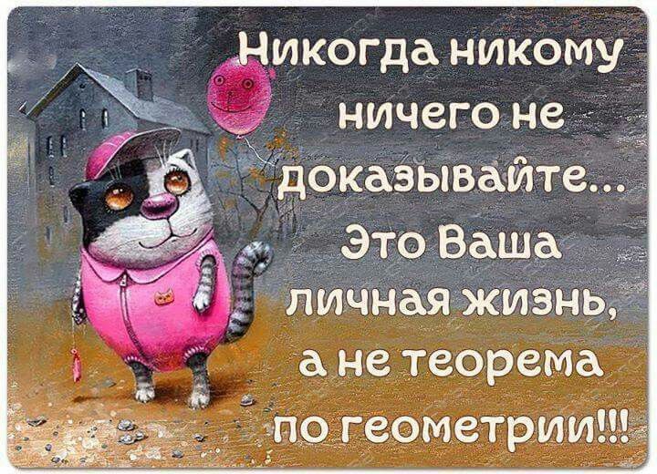 Никогда никому ничего не _ доказывайте _ и Это Ващан личиая ЖИЗНЬ не теорема о Геометрии