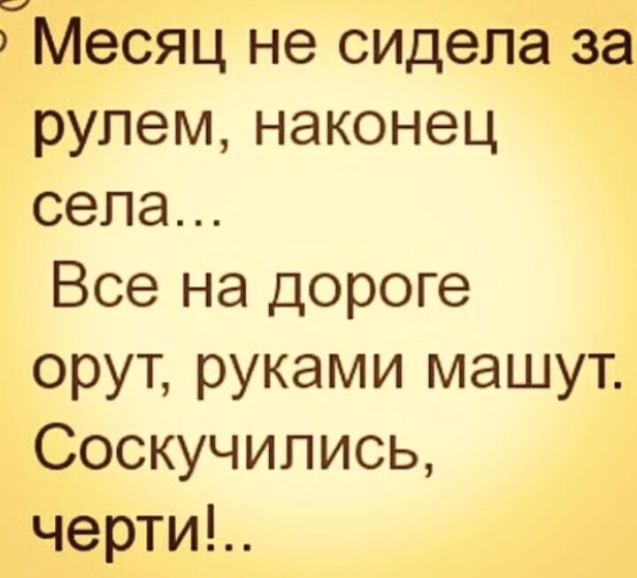 ТМесяц не сидела за рулем наконец села Все на дороге орут руками машут Соскучипись черти