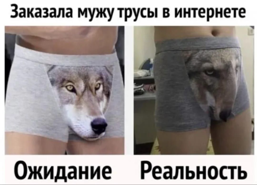 Заказала мужу трусы в интернете Ожидание Реальность