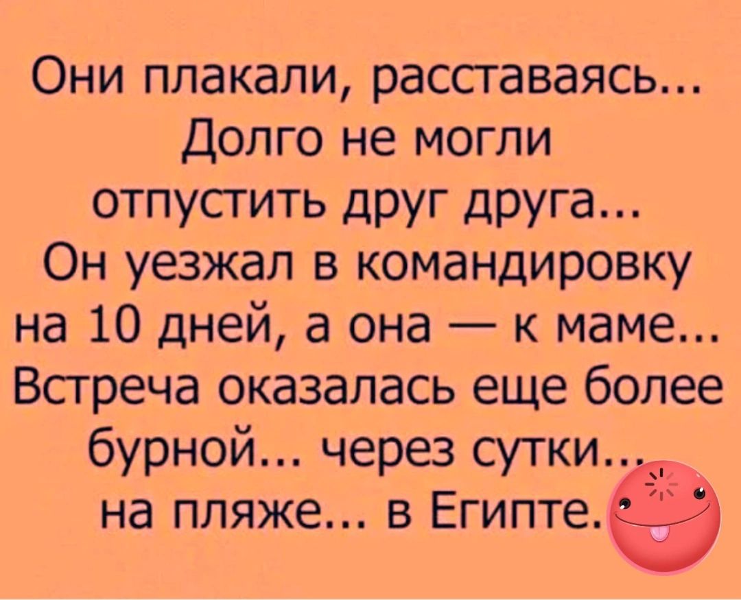 Они плакали расставаясь Долго не могли отпустить друг друга Он уезжал в командировку на 10 дней а она к маме Встреча оказалась еще более бурной через сутки на пляже В ЕГИПТЭ