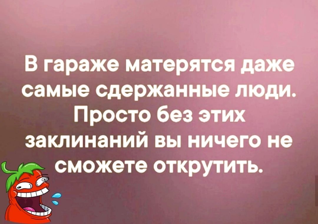 В гараже матерятся даже самые сдержанные люди Просто без этих заклинаний вы ничего не сможете открутить _ рут н 2р