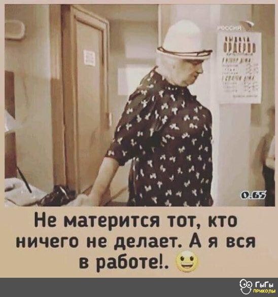 Не матерится тот кто ничего не делает А я вся в работе