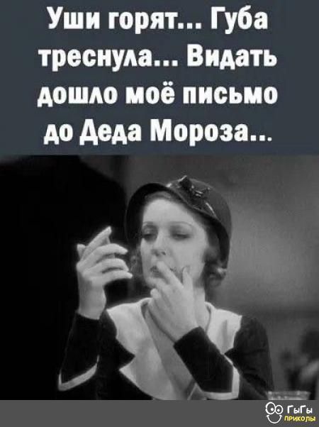 Уши горят Губа треснула Видать дошло моё письмо до Деда Мороза