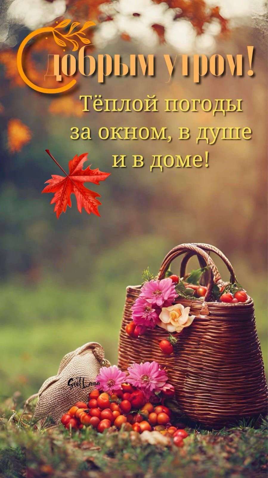 С добрым утром! Тёплой погоды за окном, в душе и в доме!