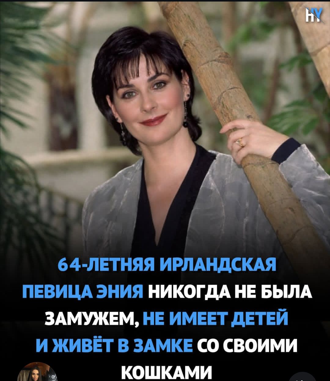 64-летняя ирландская певица Эния никогда не была замужем, не имеет детей и живёт в замке со своими кошками