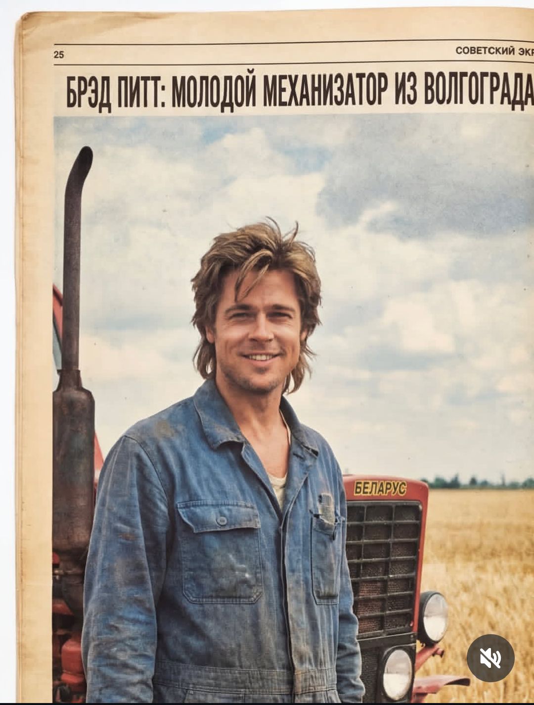 25 СОВЕТСКИЙ ЭКРАН БРЭД ПИТТ: МОЛОДОЙ МЕХАНИЗАТОР ИЗ ВОЛГОГРАДА БЕЛАРУС