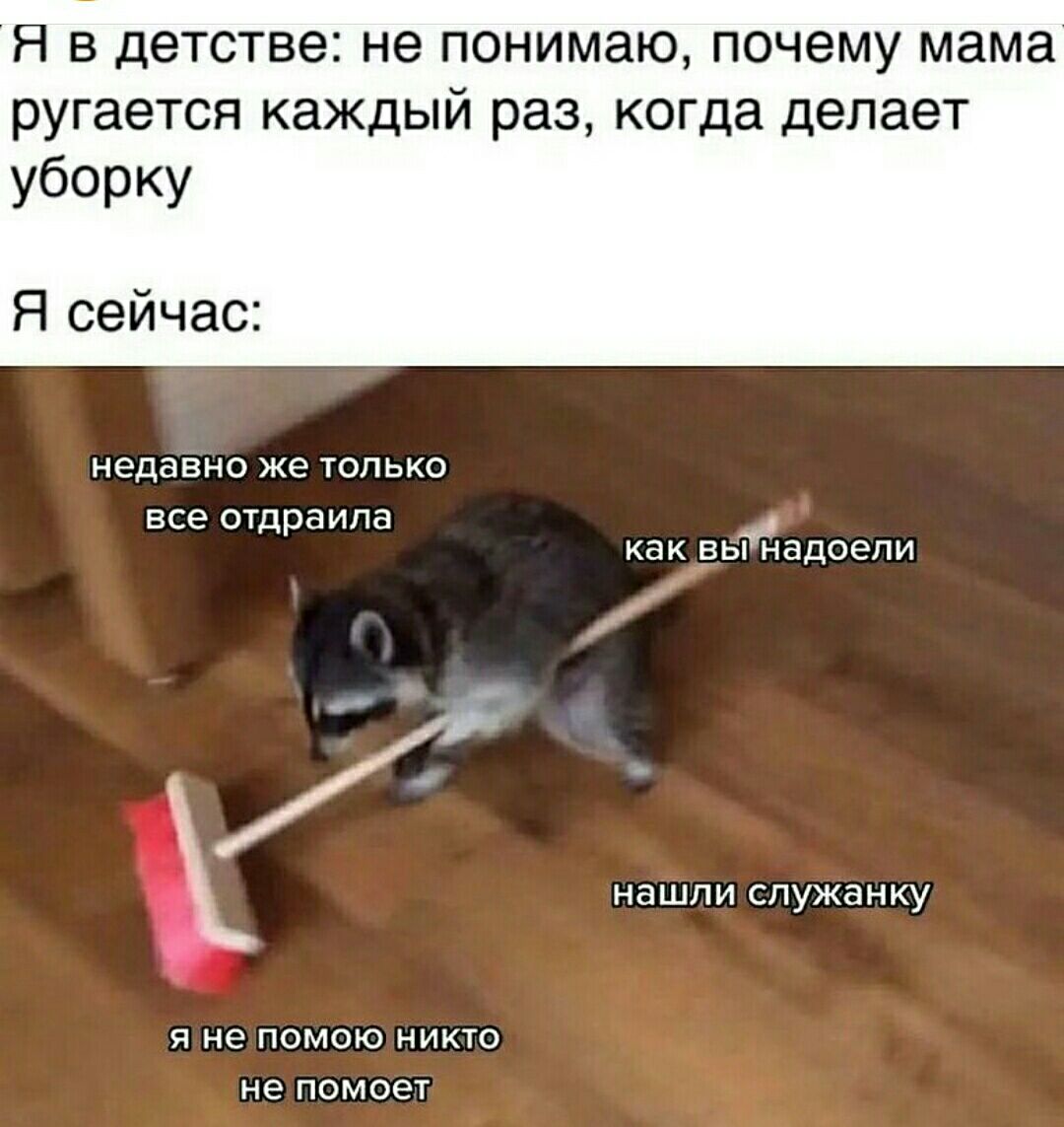 Я в детстве не понимаю почему мама ругается каждый раз когда делает уборку Я сейчас недавно же только все птдраипа как вьгнадаели я не помсю никто не помощ нашли служанку