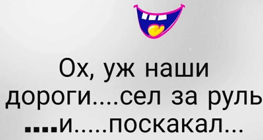 Ох уж наши дорогисел за руль и поскакал