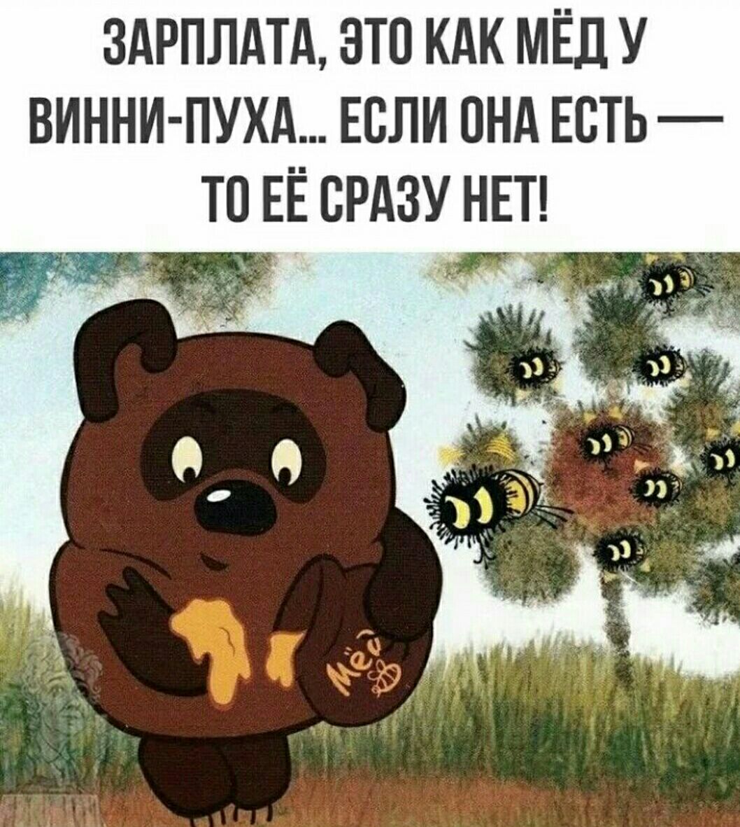 ЗАРПЛАТА зтп кдк МЁДУ винни пухд если оНА Есть тп ЕЁ СРАЗУ нш