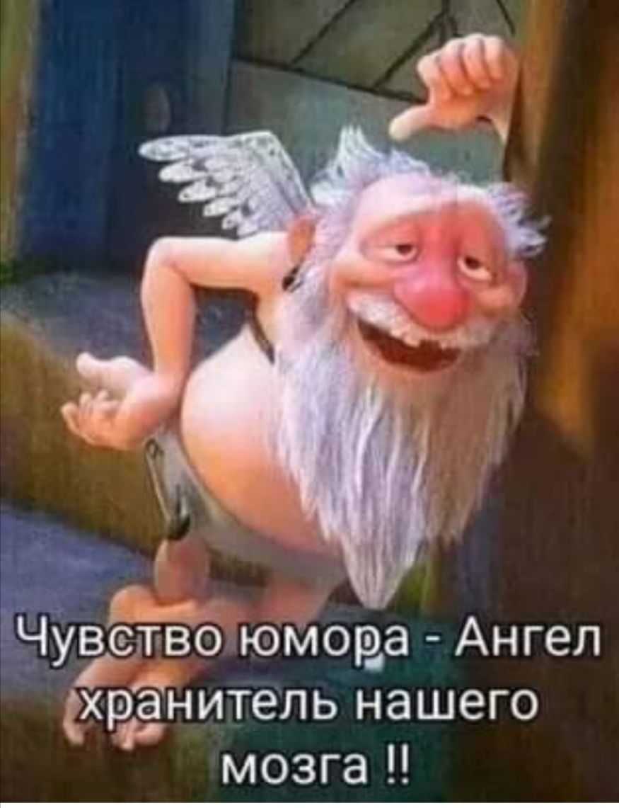 іЧувг тво юмора Ангел хранитель нашего мозга