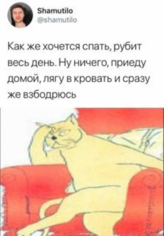 3Патш по Как же хочется спать рубит весь день Ну ничего приеду домой лягу в кровать и сразу