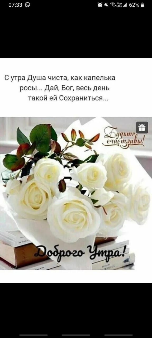 0733 С утра Душа чиста как капелька росы Дай Бог весь день такой ей Сохраниться