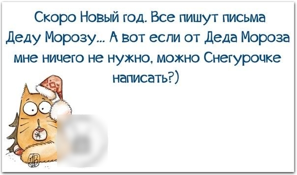 Скоро НОВЫЙ год Все пишут письма Деду Морозу А вот если от Деда Мороза мне ничего не нужно можно Снегурочка написать