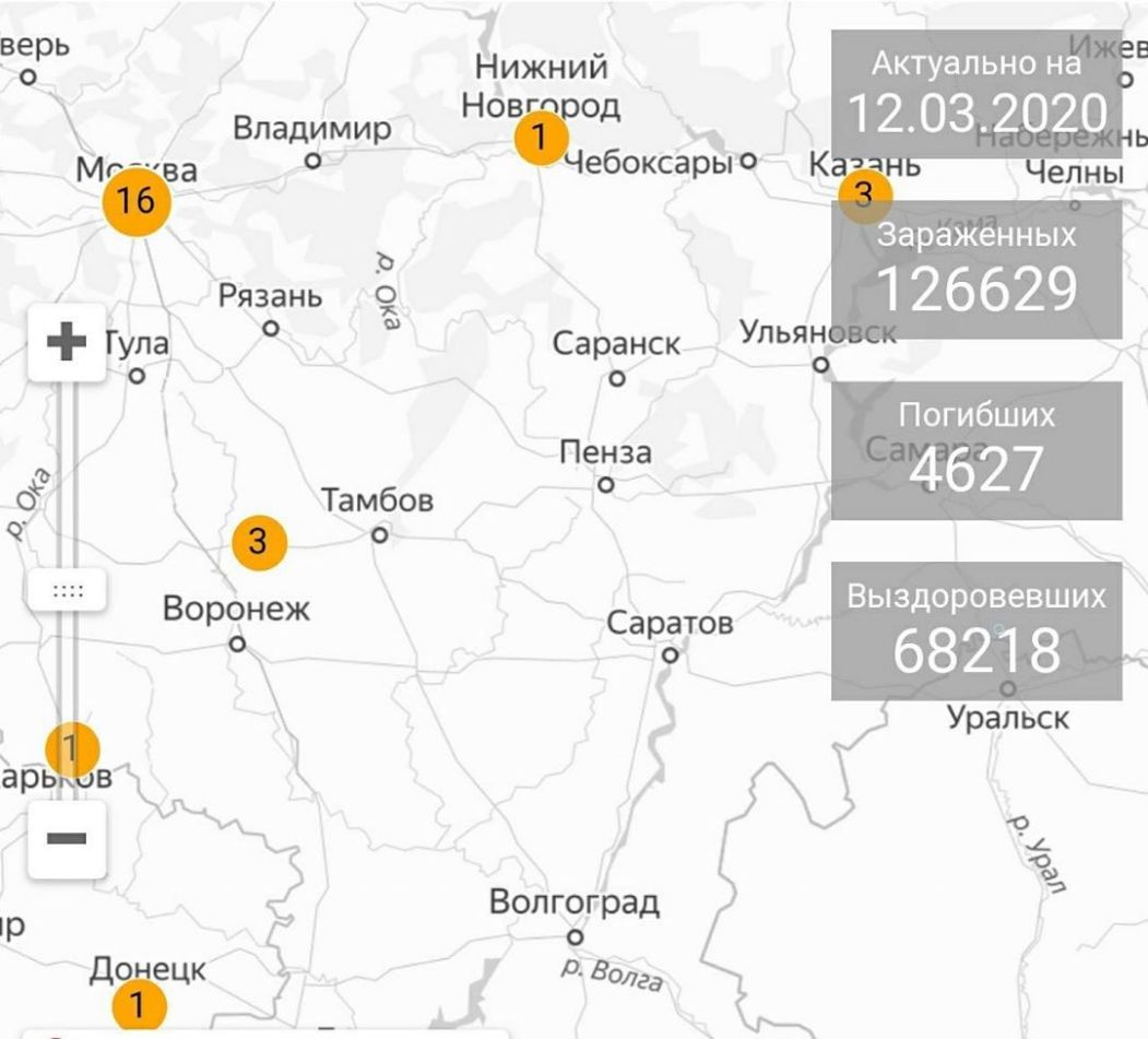 7 _вЁрь дижний Актуально на в Владимир Нощод __й 12032020 ь міг ебоксарыо к _ ь Зараженных Рязань за 126629 Гула Саранск Ульянд Погибших Пезза 4 627 д Тамбов о Воронек Выздоровевших Саратов ья 6821 8 Уральск _ Волгоград ір О Л ецк Ёж двагд