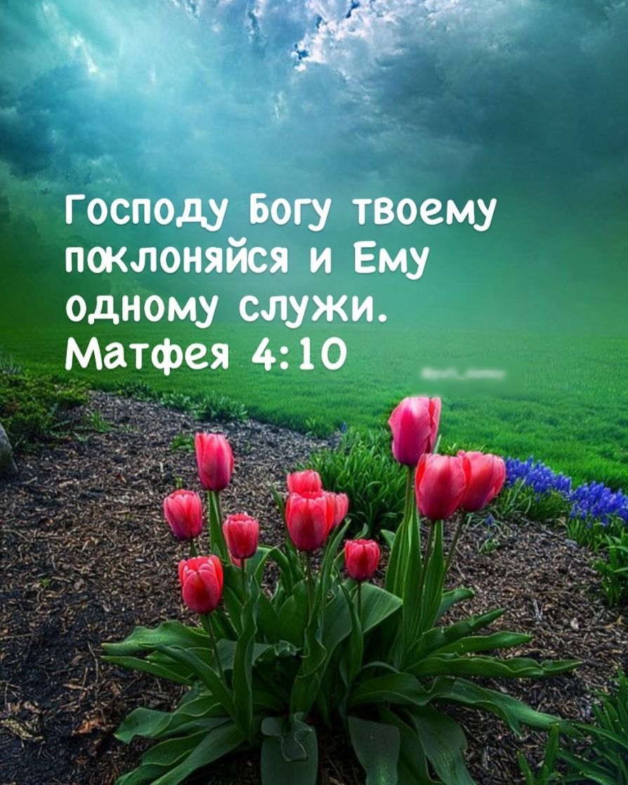 господу Богу твоему поклоняйся и Ему одному служи Матфея 410
