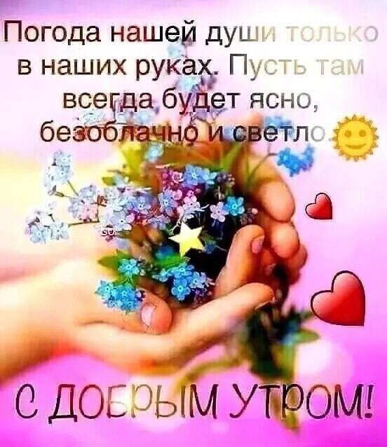 Погода нашей душ в наших руках Пу все да бул т ясно бе