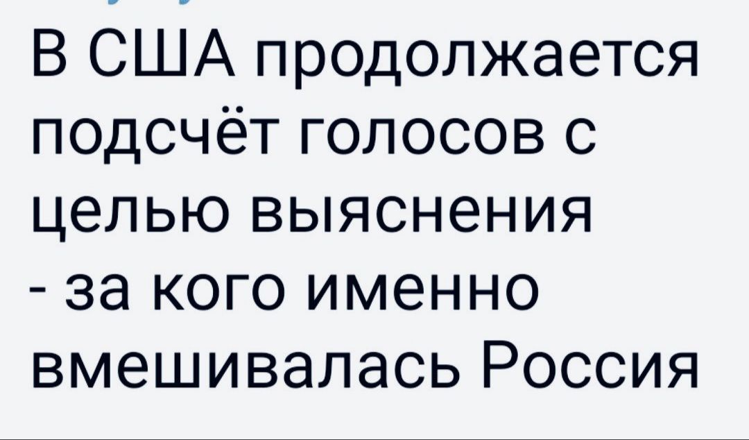 В США продолжается подсчёт голосов с целью выяснения за кого именно вмешивалась Россия
