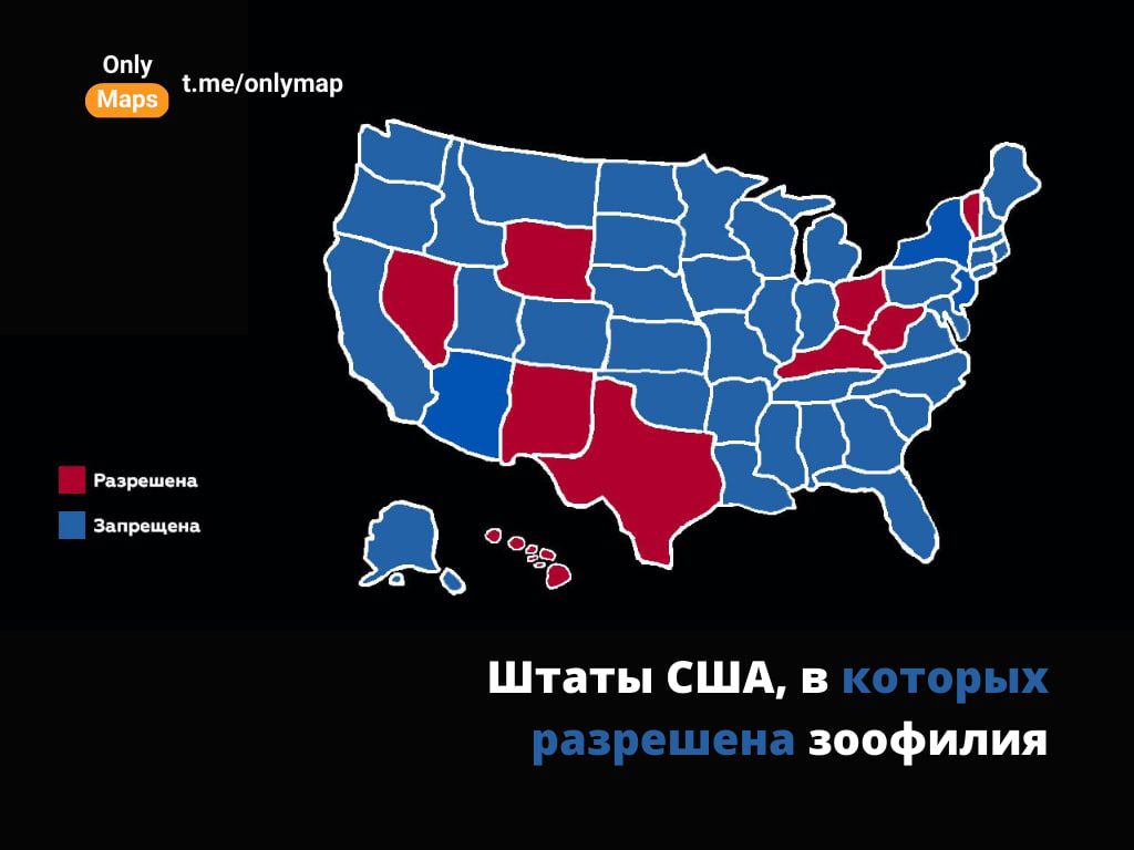 _ и диз Штаты США в которых разрешена зоофилия