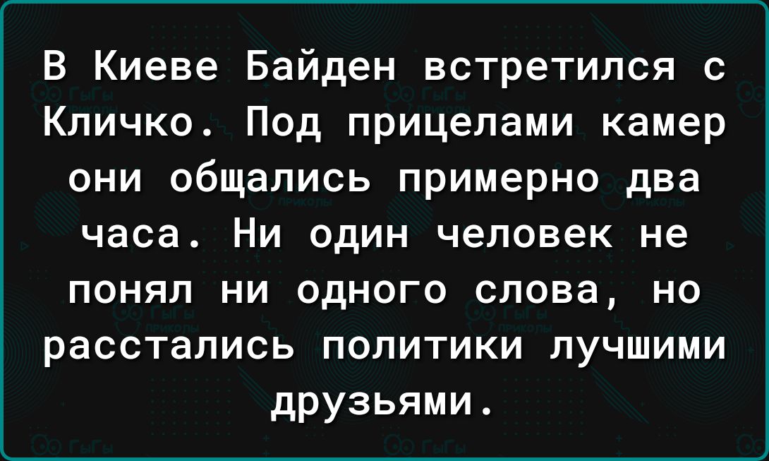 В Киеве Байден встретился с Кличко Под прицелами камер они общались примерно два часа Ни один человек не понял ни одного слова но расстались политики лучшими друзьями