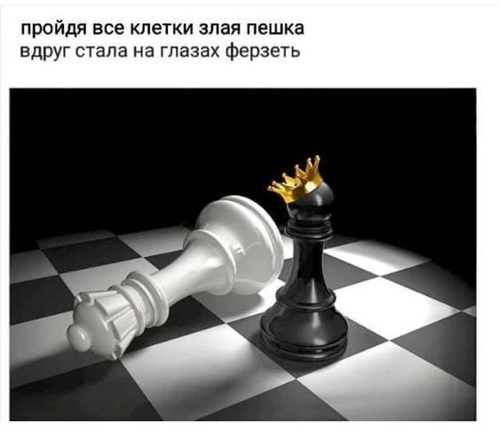пройди все клетки злая пешка вдруг стала на глазах ферзеть