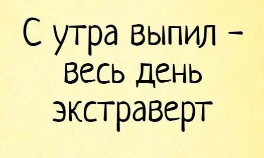 С утра Выпил Весь день экстраверт