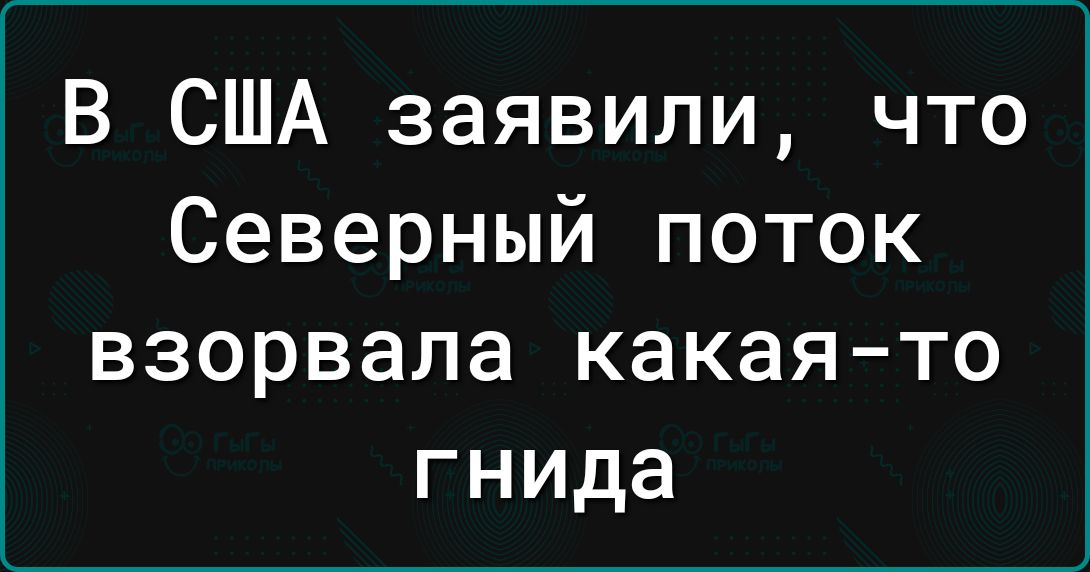 В США заявили что Северный поток взорвала какаято гнида