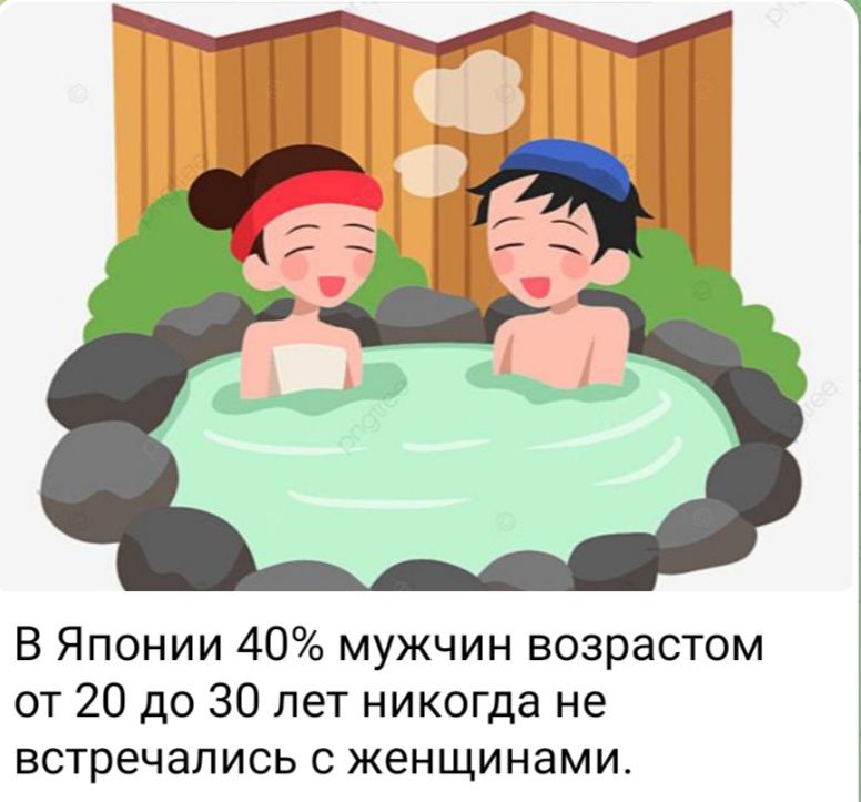 В Японии 40 мужчин возрастом от 20 до 30 лет никогда не Встречались С женщинами