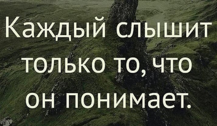 Каждый слышит только то что он понимает