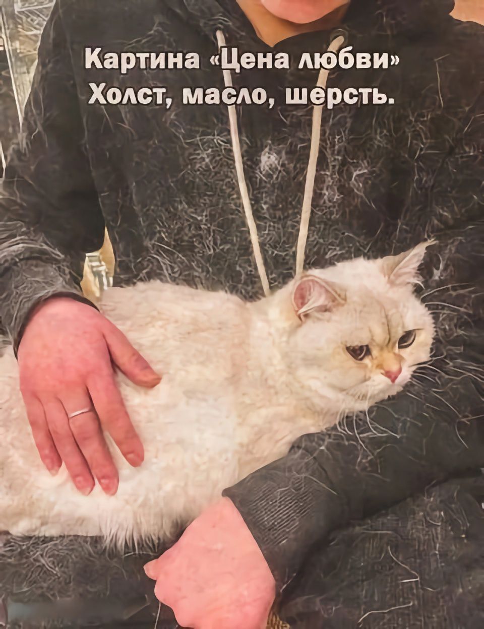 д Картина кідвиа Аюбви Холст масло шёрсть