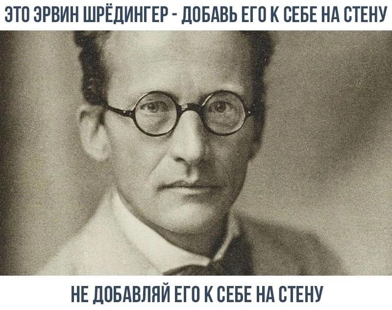 ЭТО ЗРВИН ШРЁЛИНГЕР ЦПБАВЬ П К СЕБЕ НА СТЕНУ НЕ ДПБАВЛЯЙ ЕП К СЕБЕ НА СТЕНУ