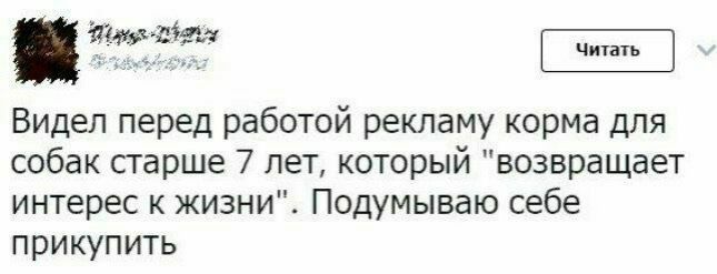 Видел перед работой рекламу корма для собак парше 7 лет который возвращает интерес к жизни Подумываю себе прикупить