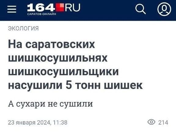 На саратовских шишкосушильнях шишкосушильщики насушили 5 тонн шишек А сухари не сушили динамики ш пи