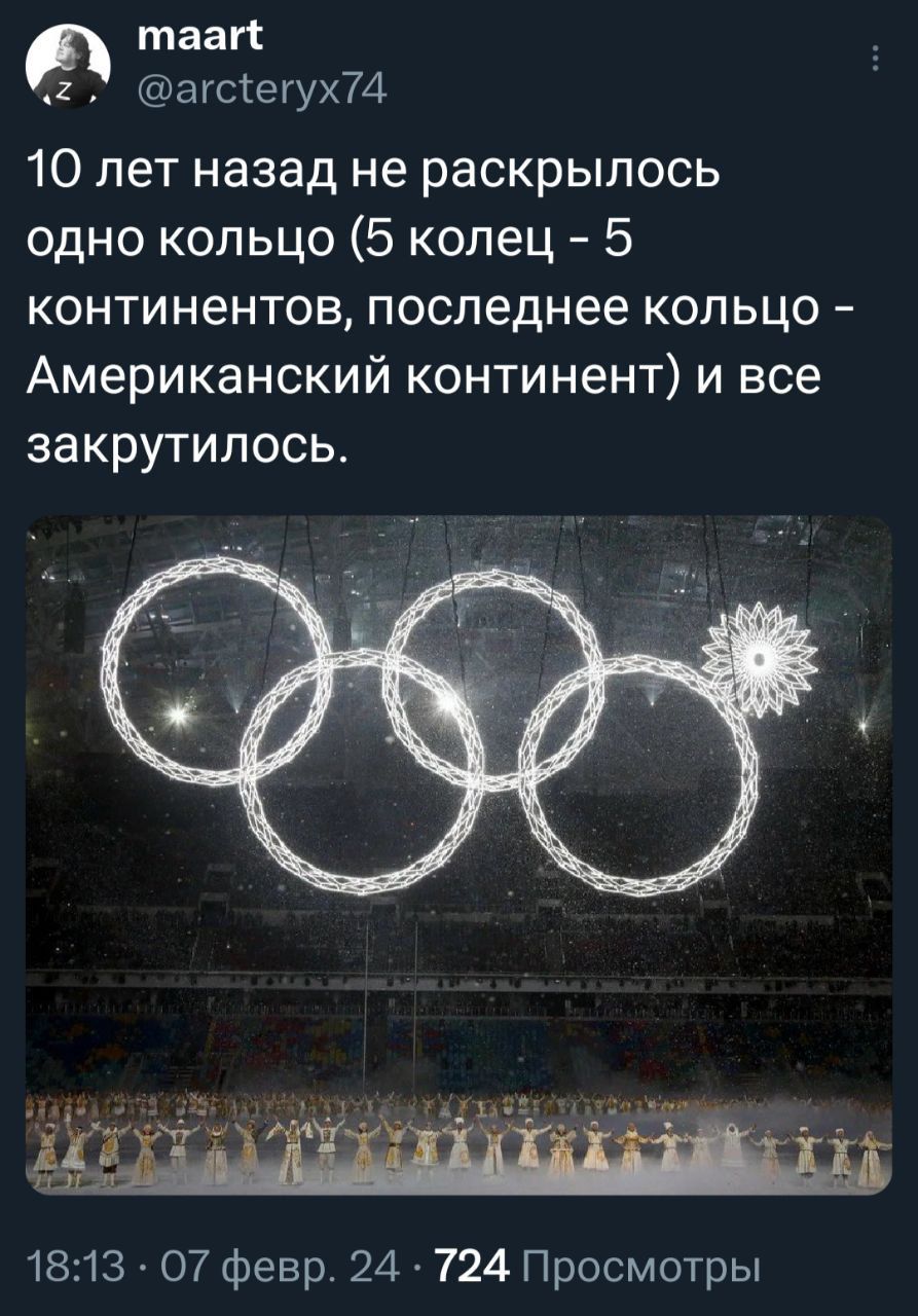 таагі агсіегухт 10 лет назад не раскрылось одно кольцо 5 колец 5 континентов последнее кольцо Американский континент и все закрутилось 1813 07 февр 24 724 Просмотры