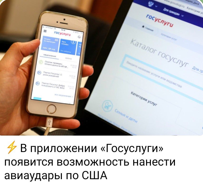 В приложении Госуслуги появится возможность нанести авиаудары по США