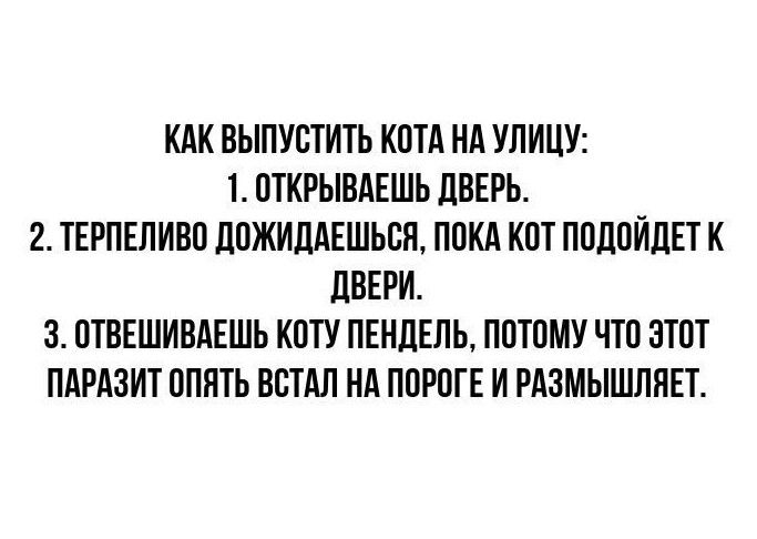 КАК ВЫПУБТИТЬ КЩА НА УПИЦУ 1 ШКРЫВАЕШЬ ЦВЕРЬ 2 ТЕРПЕЛИВП ЛОЖИЛАЕШЬСП ППКА КОТ ПОЦПЙЛЕТ К ЦВЕРИ ПТВЕШИВЛЕШЬ КПТУ ПЕНДЕПЬ ПОТПМУ ЧТО ЗТПТ ПАРАЗИТ ППНТЬ ВЕТАЛ НА ППРОГЕ И РАЗМЫШЛПЕТ