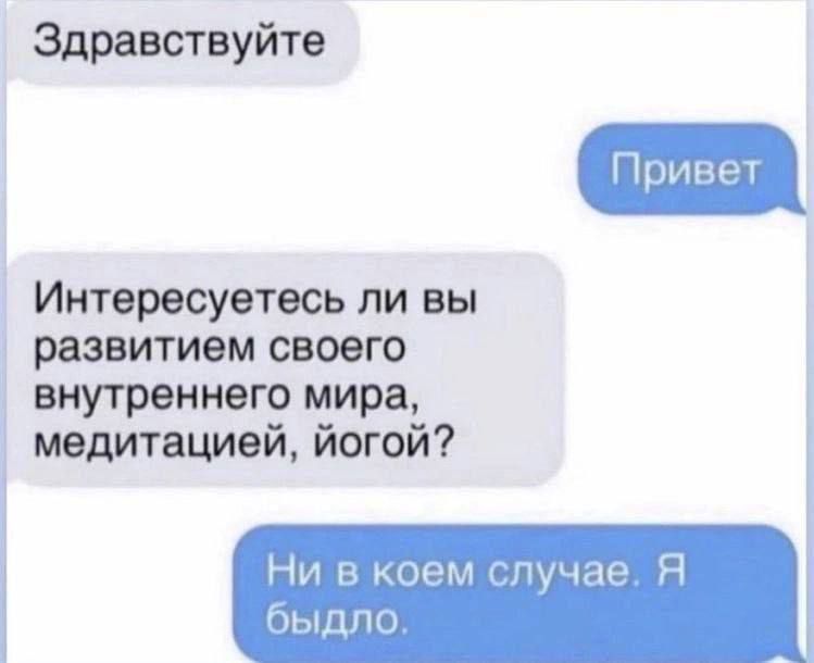 Здравствуйте Интересуетесь ли вы развитием своею внутреннего мира медитацией йогой Ни в пищу и й иыдпо