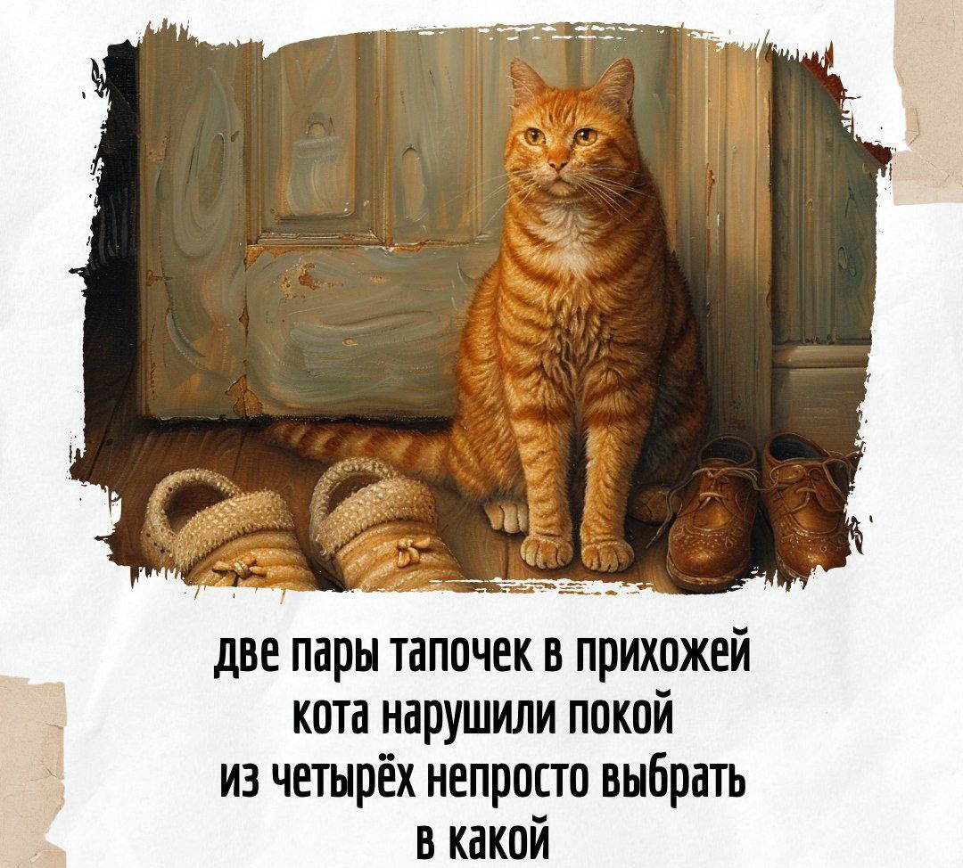 две пары таппчек в прихожей кота нарушили покпй из четырёх непросто выбрать в какой