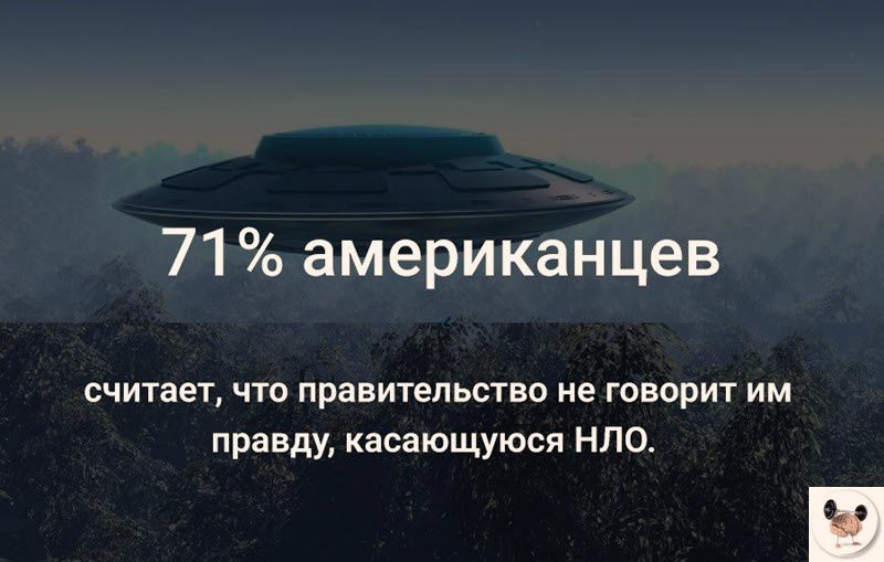 71 американцев считает что правительство не говорит им правду касающуюся НЛО