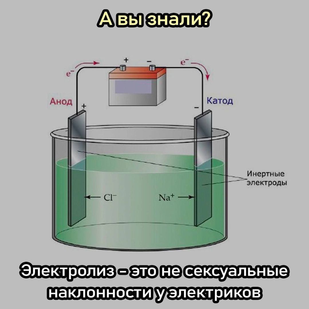 Электролиз этонеГсексуальные наклонностиуэлектриков