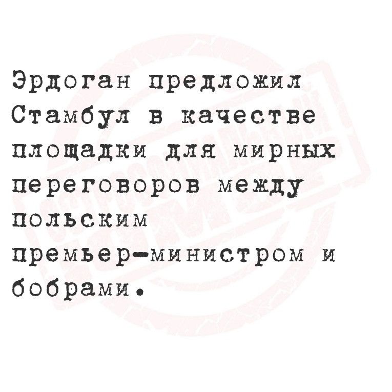 Эрдоган предложил Стамбул в качестве площадки для мирных переговоров между полЬСсКиМ премьер министром и бобрамие