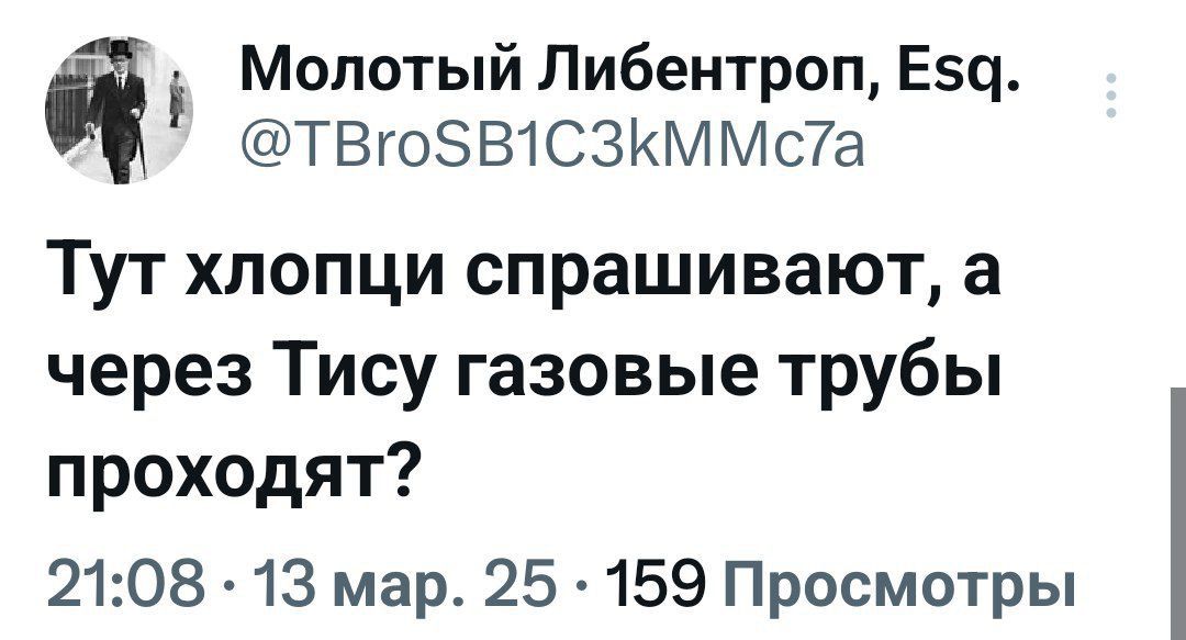 Тут хлопцы спрашивают, а через Тису газовые трубы проходят?