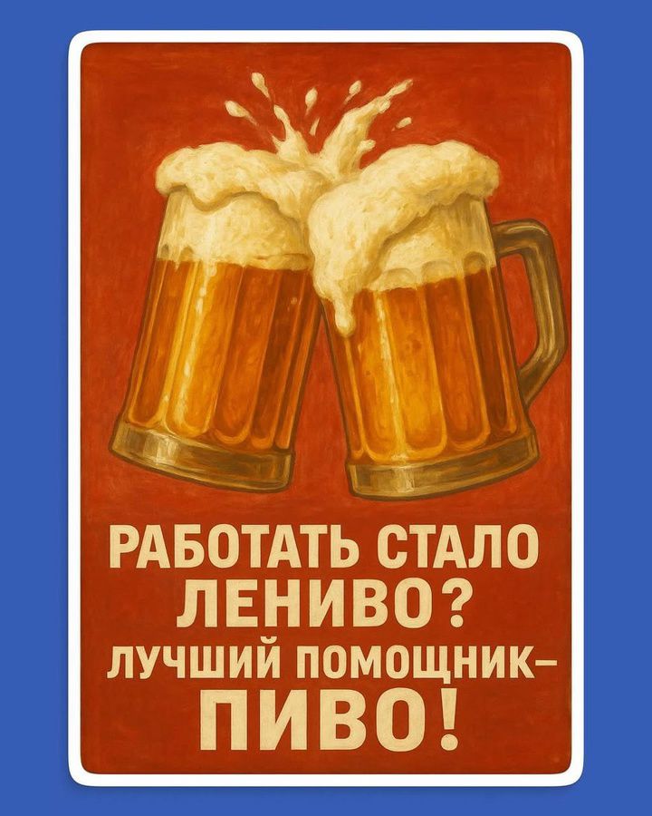 РАБОТАТЬ СТАЛО ЛЕНИВО? ЛУЧШИЙ ПОМОЩНИК– ПИВО!