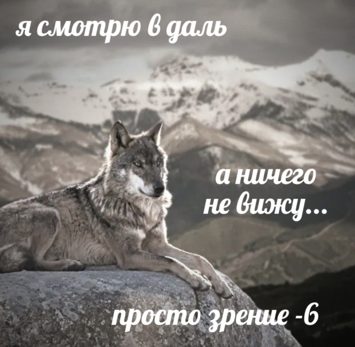 я смотрю в даль
а ничего не вижу...
просто зрение -6