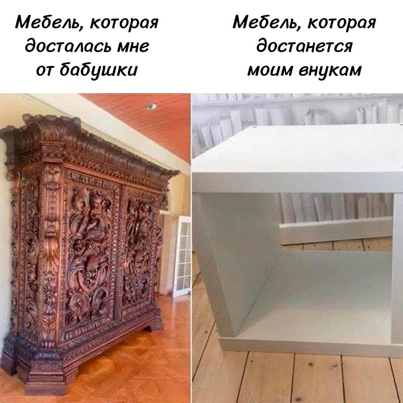 Мебель, которая досталась мне от бабушки
Мебель, которая достанется моим внукам