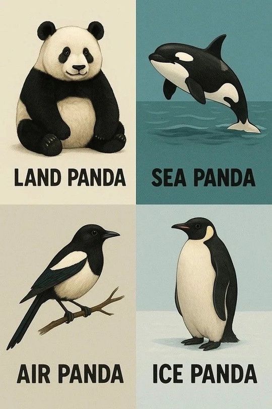 LAND PANDA
SEA PANDA
AIR PANDA
ICE PANDA
