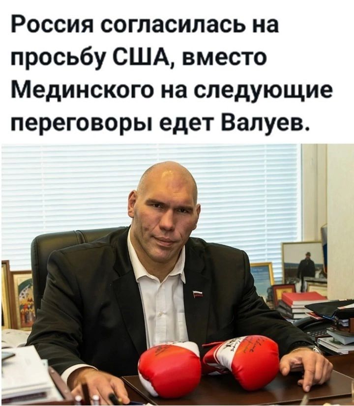 Россия согласилась на просьбу США, вместо Мединского на следующие переговоры едет Валиев.