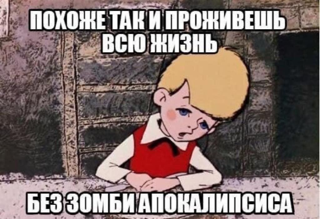 ПОХОЖЕ ТАК И ПРОЖИВЕШЬ ВСЮ ЖИЗНЬ БЕЗ ЗОМБИ АПОКАЛИПСИСА