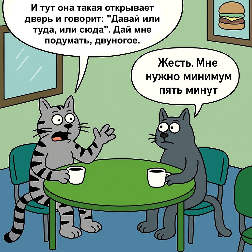 И тут она такая открывает двери и говорит: 