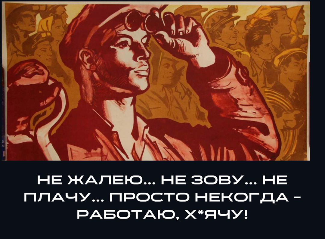 НЕ ЖАЛЕЮ... НЕ ЗОВУ... НЕ ПЛАЧУ... ПРОСТО НЕКОГДА - РАБОТАЮ, Х*ЧУ!
