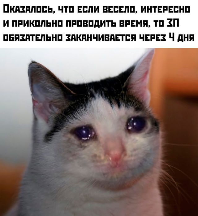 Оказалось, что если весело, интересно и прикольно проводить время, то ЗП обязательно заканчивается через 4 дня
